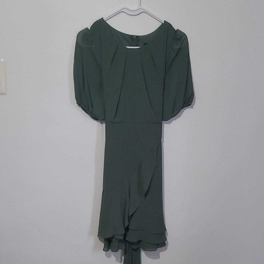 B Darlin Forest Green Mini Dress